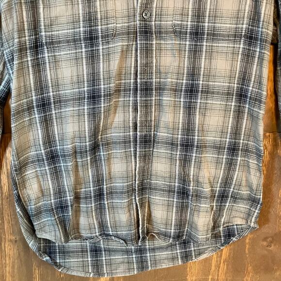 Express Womens Shirt Multicolored Plaid Button Down Collared Flannel Stretch XS - Picture 3 of 10